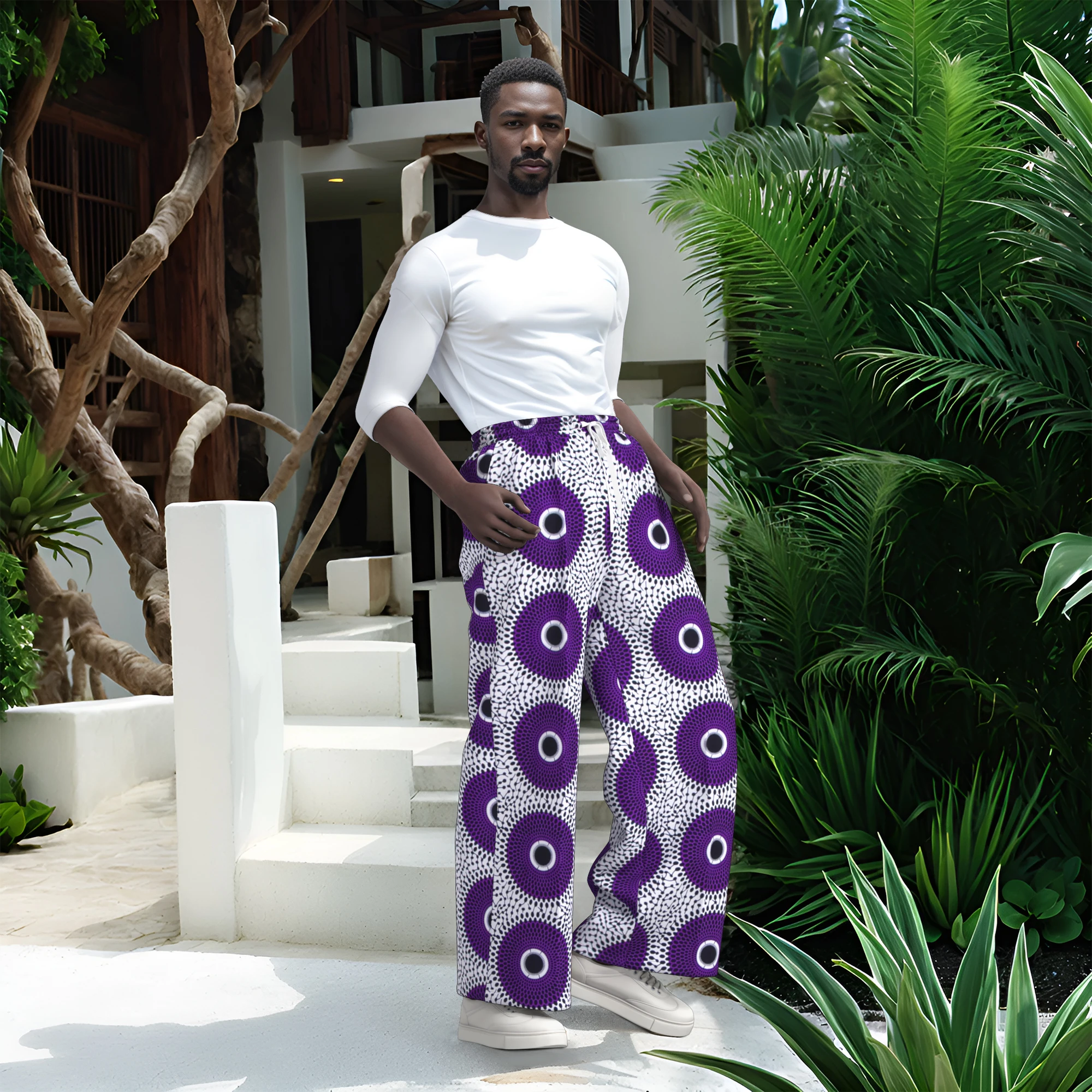 African Men's Pants Ankara Print Fashion Pattern Casual Pants Dashiki Long Trousers Male Outfits Customized