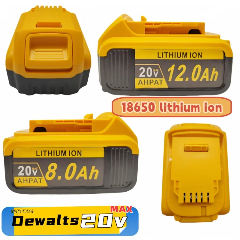 DCB200 20V 12Ah lithium-ion battery, replacing DeWalt 18V rechargeable battery DCB184 DCB200 DCB182 DCB180 DCB181 DCB182 DC B201