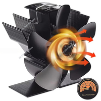 5 Blade Wood Burner Stove Fan Heat Powered Log Burner Fan Efficient Heat Distribution Silent Mini Fireplace Fireplace Fan #20