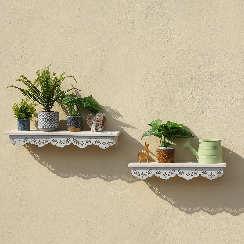 Vintage done old balcony creative bedroom wall baffle wall hanging lace shelf