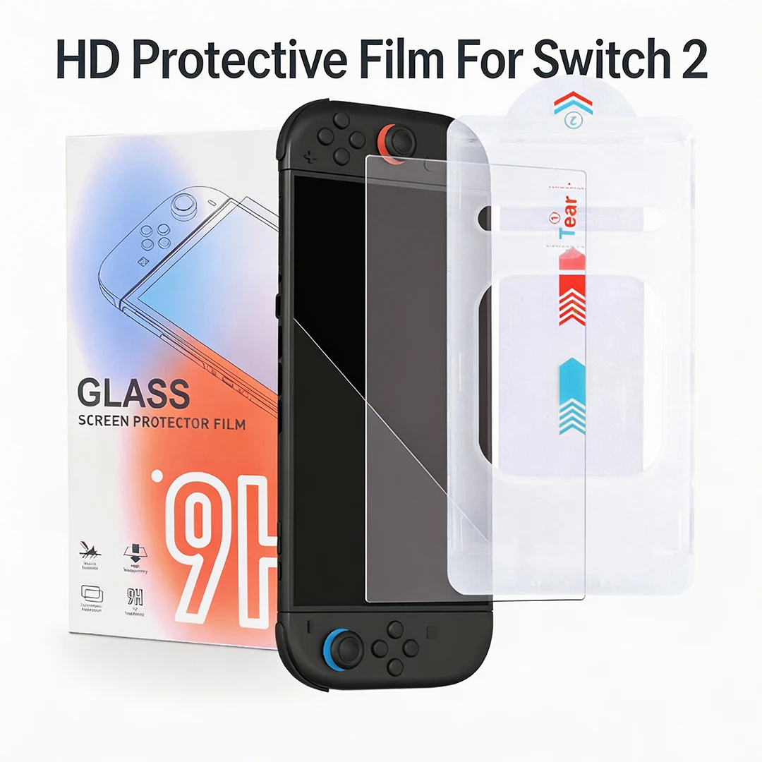 For Nintendo Switch 2 9H Tempered Glass Auto-Alignment Screen Protector HD Clear Tempered Glass For Switch 2 Accessories