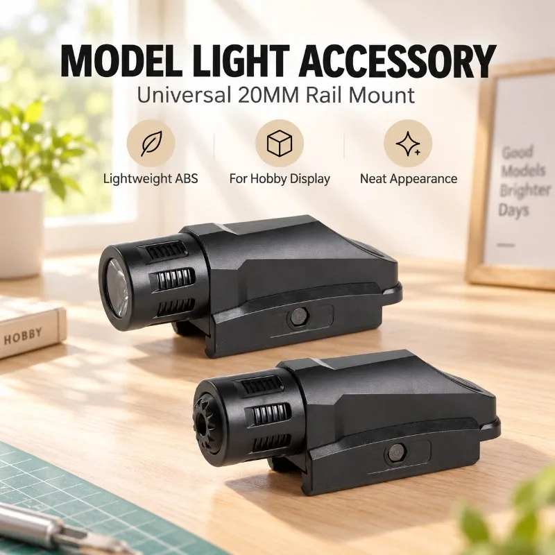 Compact Rail Mount Model Light ABS Material Beam Indicator Leisure Hobby Decor Fitting