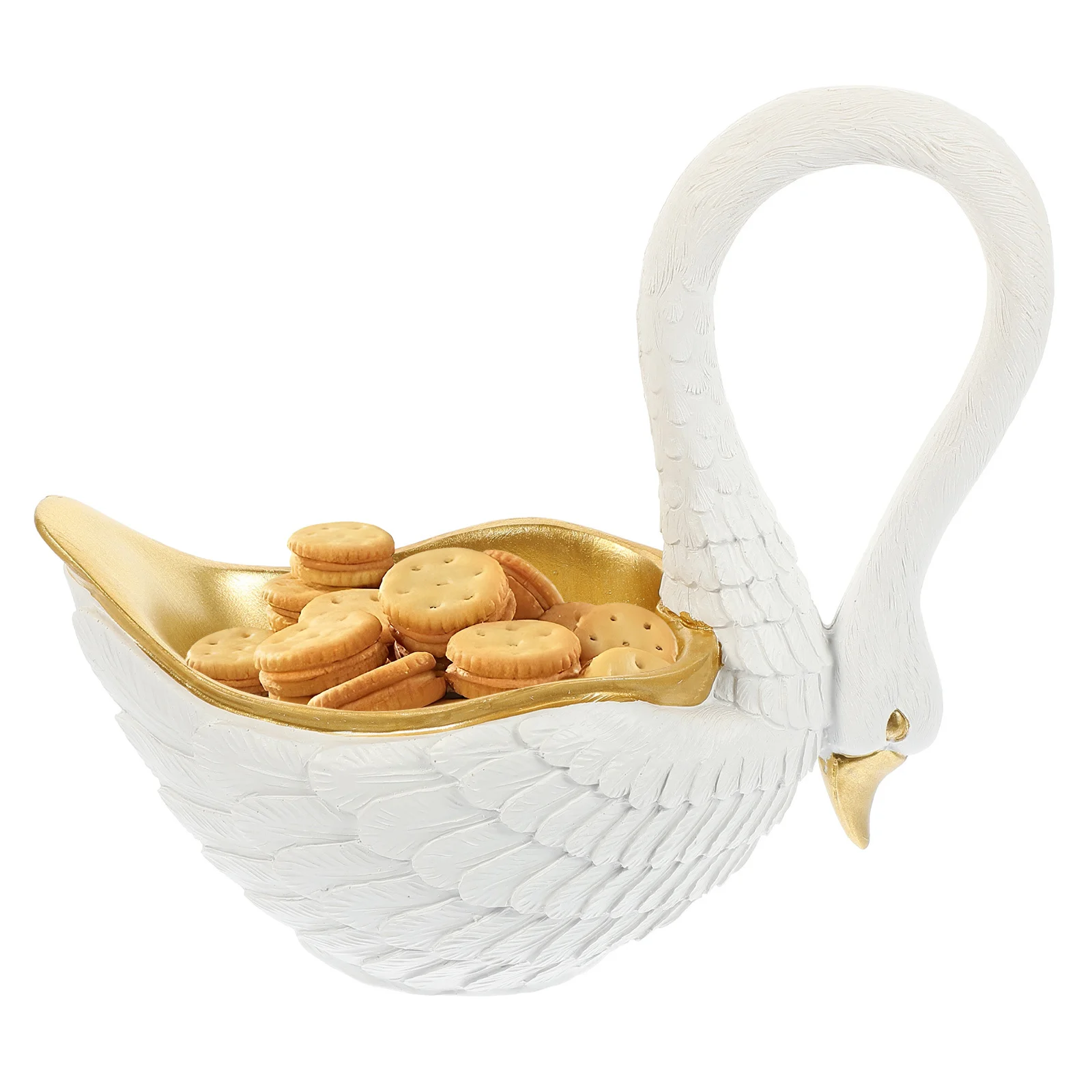 

Resin Swan Trinket Dish Thickened Decorative Key Holder Jewelry Storage Tray Organizer Desktop Table Sundry Storage Holder