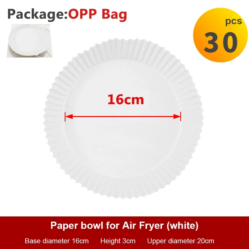 Air Fryer Disposable Baking Mats, Oil-proof Paper, Non-Stick, Round or Square, Special Papers, Kitchen Accessories, 25-100Pcs