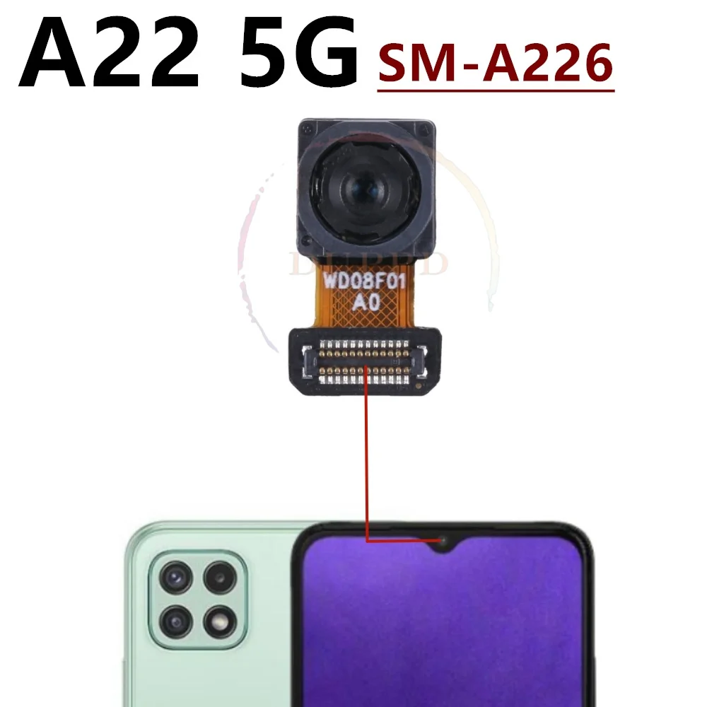 Front Camera For Samsung Galaxy A02 A02S A12 A22 A32 A42 A52 A52S A72 Frontal Selfie Camera Module Facing Spare Parts