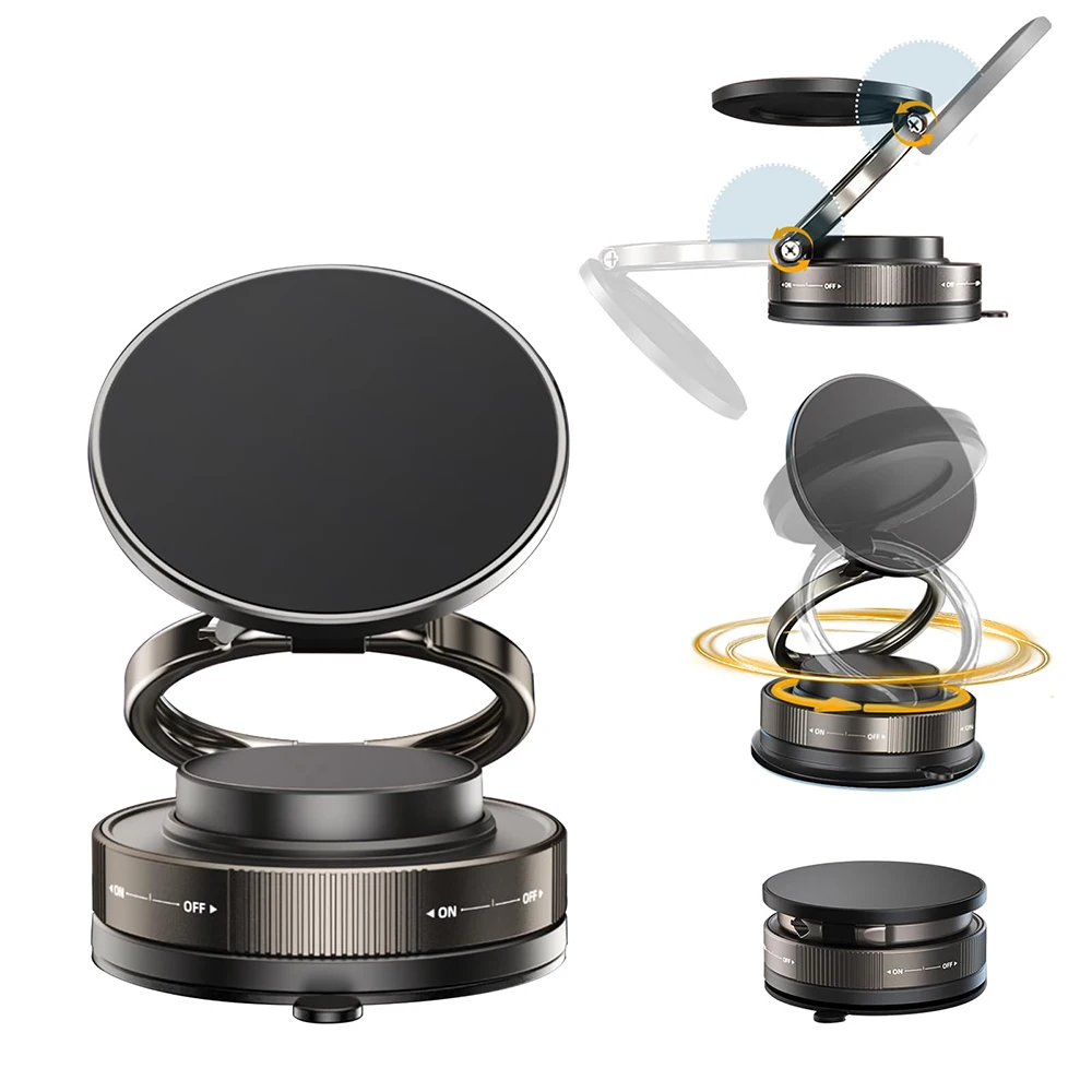 YZ magnetische telefoonhouder 360 graden rotatie vacuümadsorptie sterke zuigkracht houder voor mobiele telefoon autobeugelaccessoires