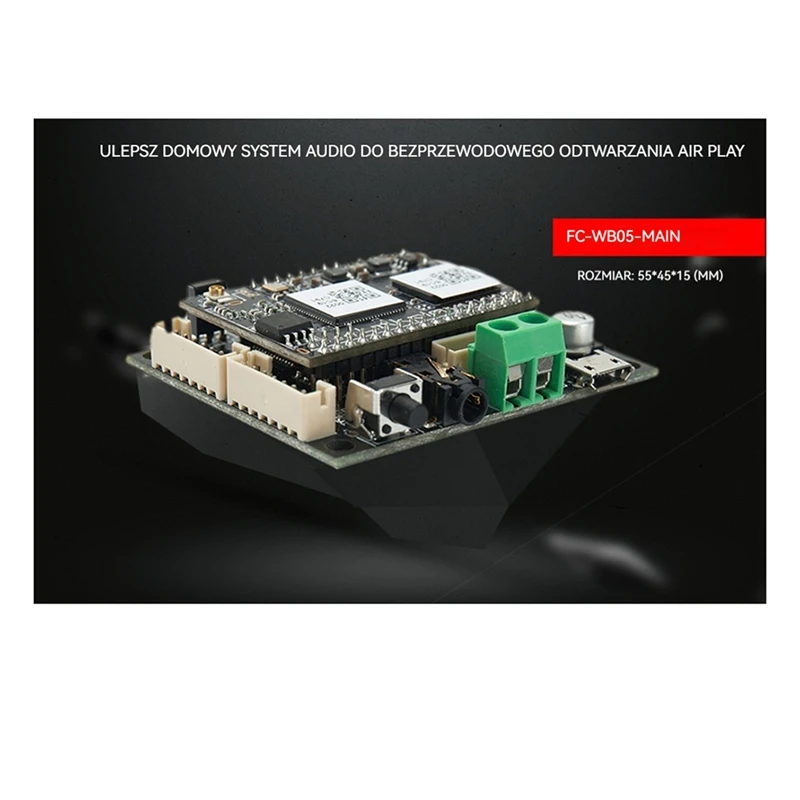 WB05 Wifi y Bluetooth 5,0 módulo Bluetooth I2S placa de salida analógica ESS9023 con Audio Wifi Airplay DLNA