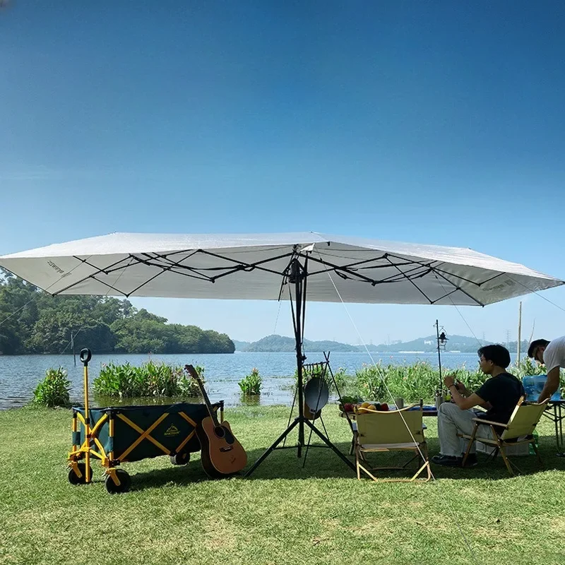 Folding Multi-functional Outdoor Sun Shelter Portable Quick Setup Sunshade Umbrella Adjustable Sun Protection Camping Supplies