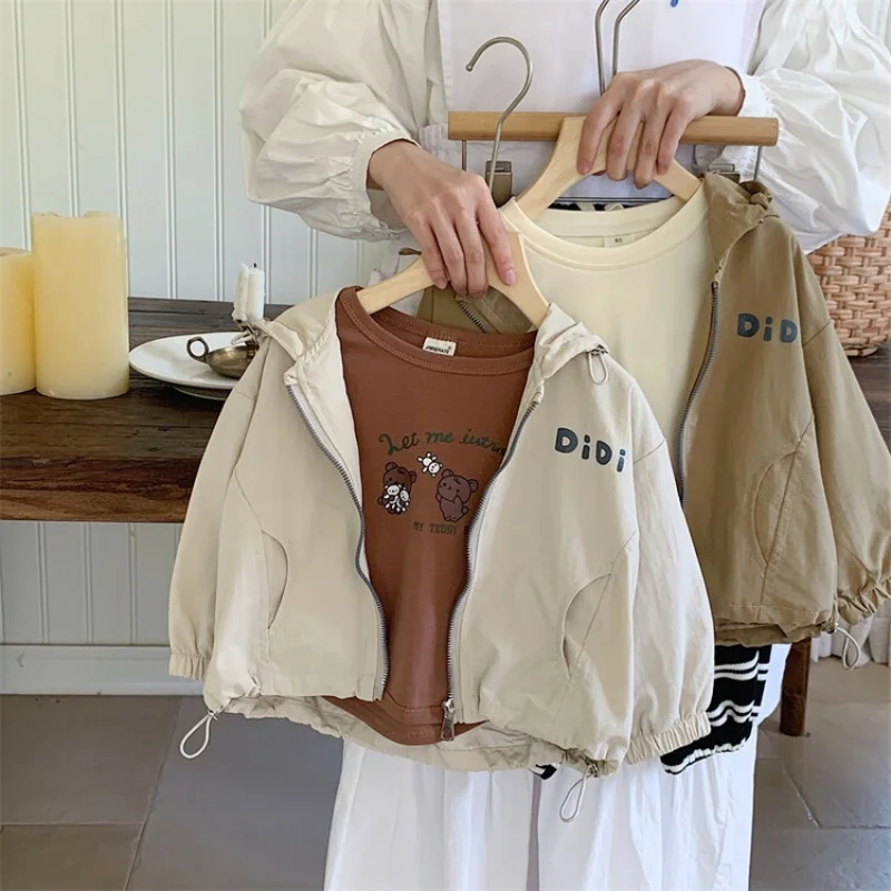 2025 الربيع والخريف الفتيان سترة رسالة موضة سترة واقية سستة الأولاد معطف هدية عيد ميلاد 1-8 سنوات ملابس الأطفال الجديدة #6