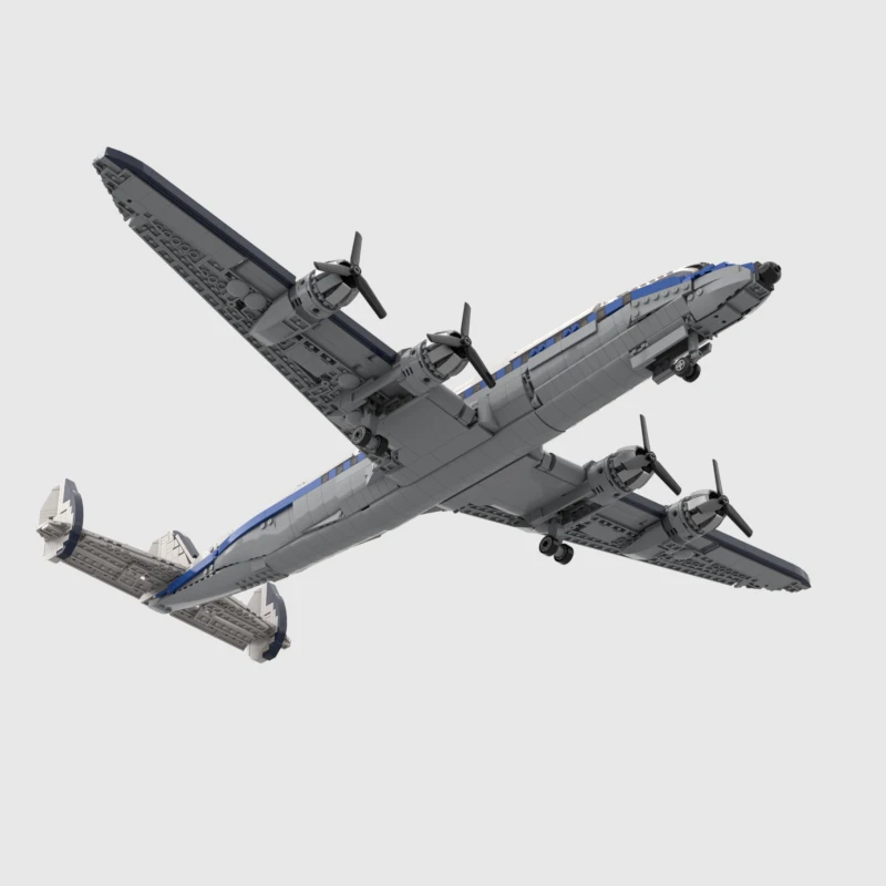 نموذج طائرة عسكرية MOC قوالب بناء L1049 طويلة المدى الطائرات وحدات التكنولوجيا هدية عطلة تجميع ألعاب أطفال دعوى