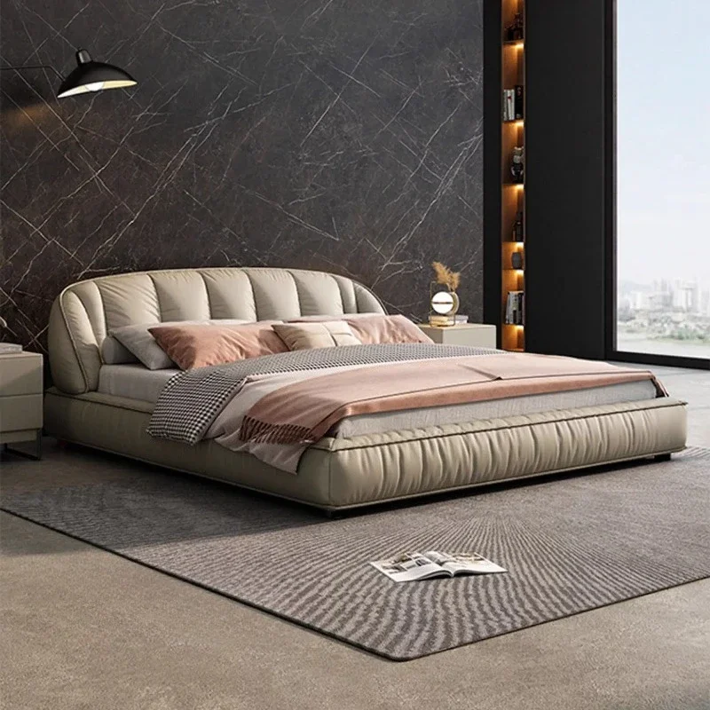 

150x200 180x200 200x220 cm Luxury artificial leather Double bed 2 people bedroom beds frames full size bed frame furniture