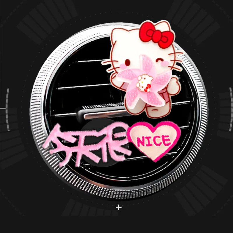 

Sanrio Hello Kitty's автомобиль в украшениях зажим для розетки мультяшная нашивка автомобильные принадлежности внутри автомобильных аксессуаров модный подарок