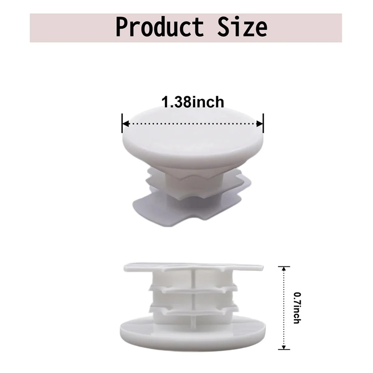 A002 10 Pcs Plastic Closet Rod End Caps - Adjustable Bendable, Closet Pole End Caps & Closet Rod Cover
