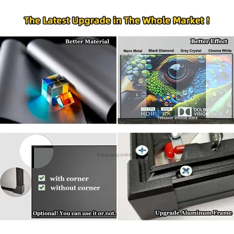 Yovanxer Черный алмаз ALR проекционный экран 4K 8K 3D