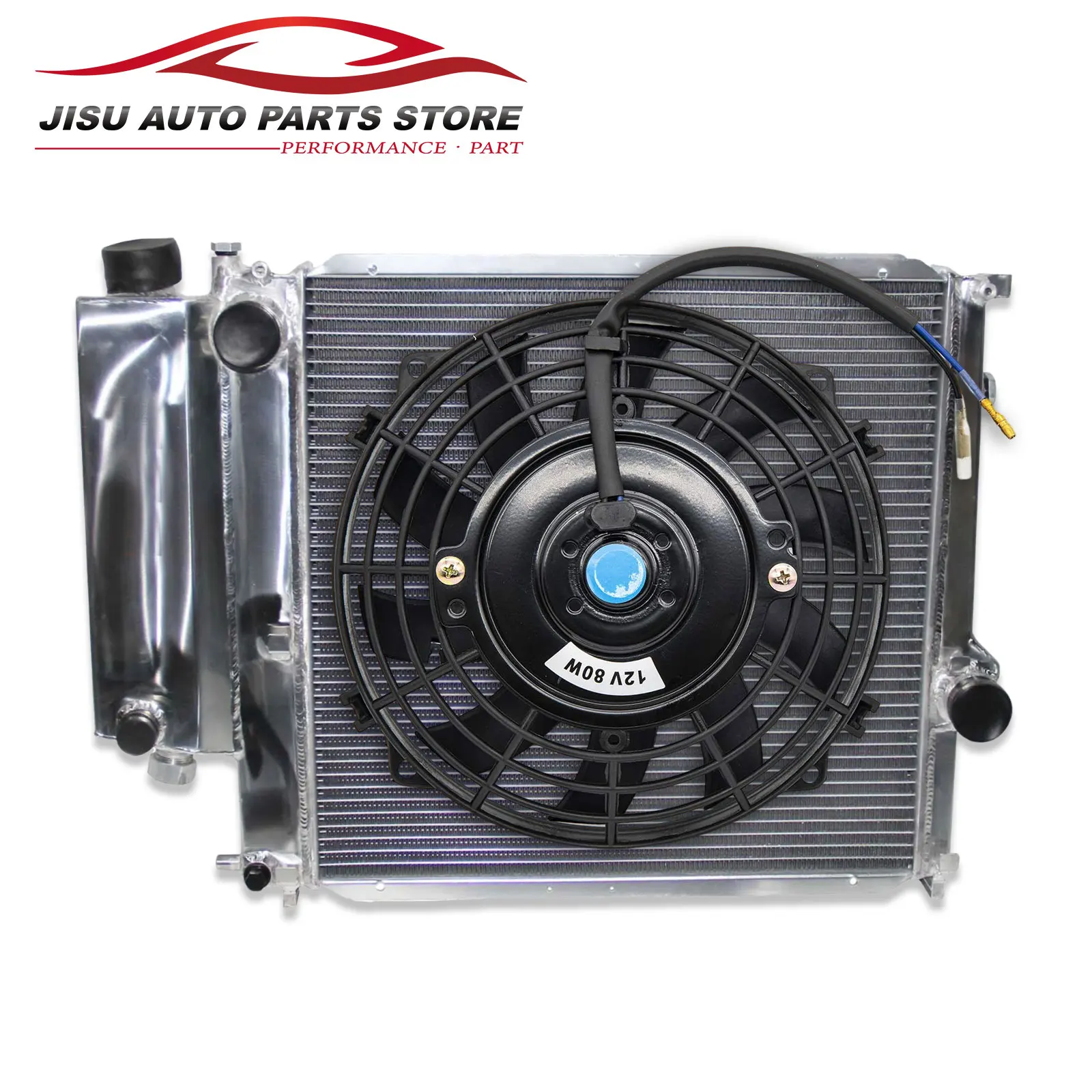 3-ROW Aluminum Radiator + Fan for 1991-2000 BMW 318i 318is 318ti Z3 MT 1992 93 94 95 96 97 98 1999