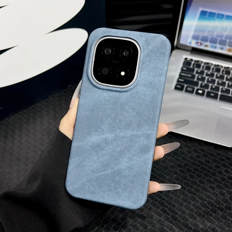 

Магнитный чехол для телефона iqoo 15, полусумка с джинсовым узором, простой защитный чехол от падения