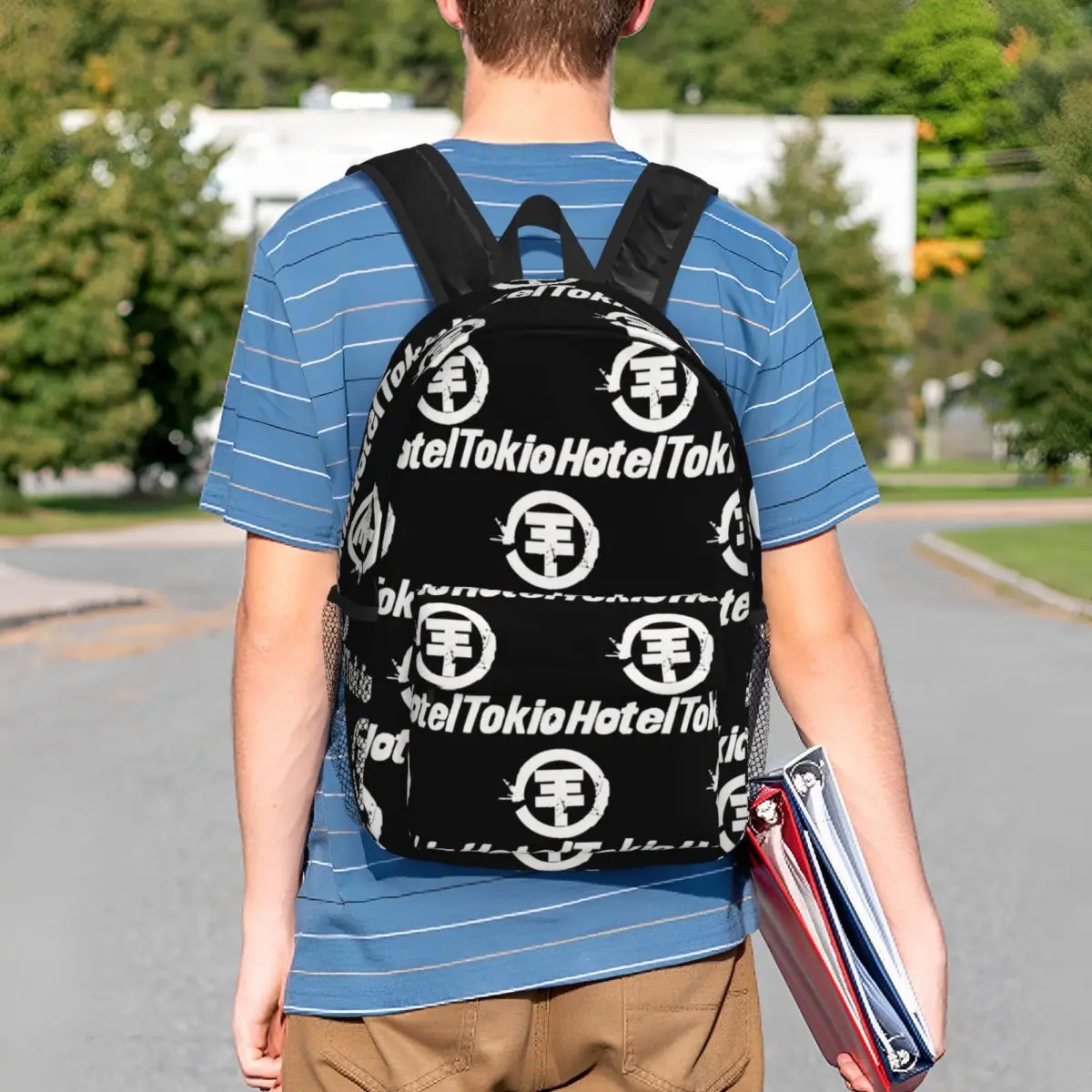 Tokio Hotel Logo Backpack Student Boys Girls BookBag Men Women School Bag Computer Shoulder Bags