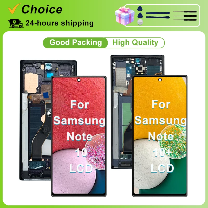 For Samsung Galaxy NOTE 10 LCD NOTE 10+ Display SM-N970F Touch Screen TFT For Galaxy NOTE 10 PLUS Display SM-N975F Assembly Part