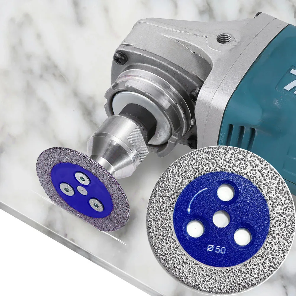 

2pcs 50mm Vacuum Brazed Engraving Caving Saw Blade Grinding Wheel For M14 Thread Flange Grinding Disc For Cutting Engraving