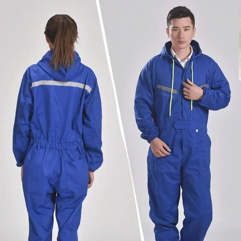 

Paint Coveralls Dust-proof Reflective Work Hooded Clothes Spray Protective Hood Safety Raincoat Working Overalls Clothing