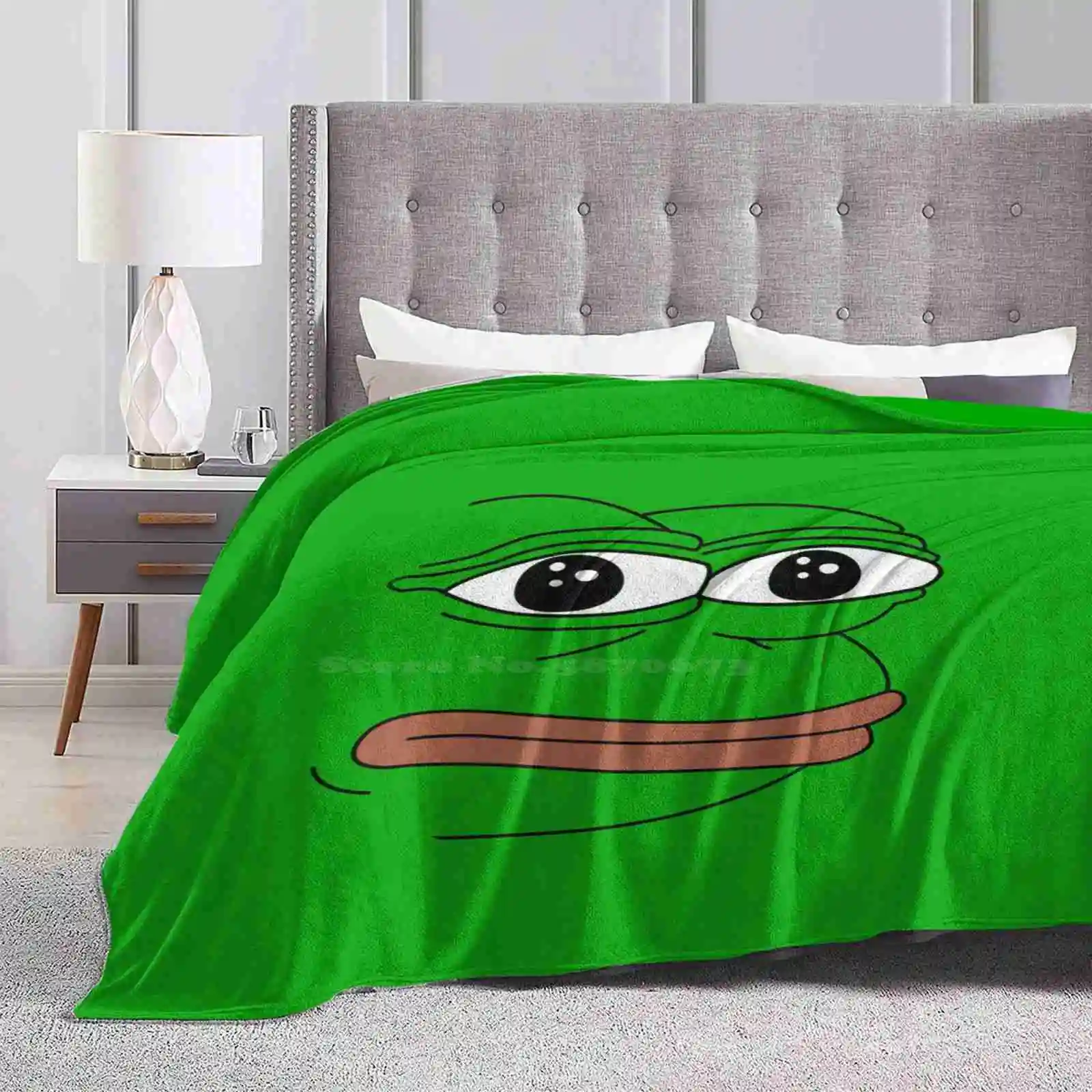 The Frog Latest Super Soft Warm Light Thin Blanket The Frog Apu Apustaja Peepo Feelsgoodman Feels Good Man Kek 4Chan Memes Dank