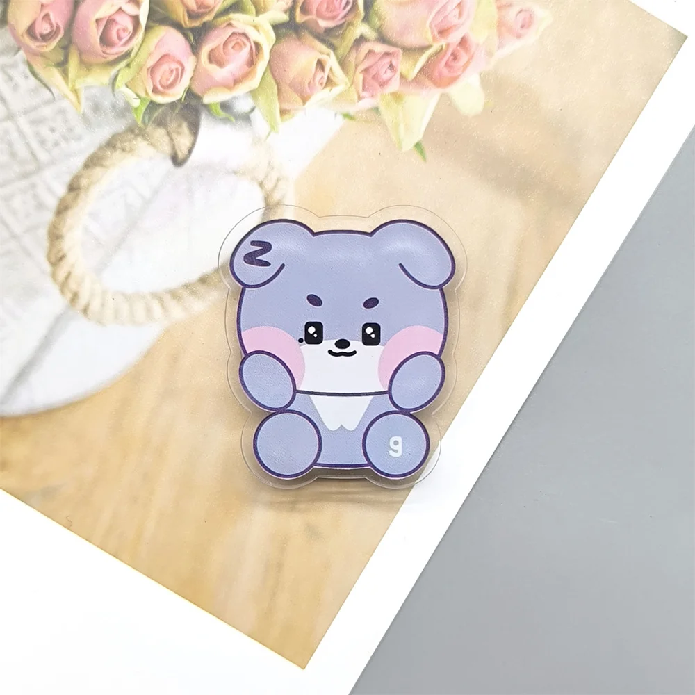 KPOP ZEROBASEONE Cartoon Acrylic Phone Stand Zhanghao Ricky Matthew Taerae Gunwook Compressible Phone Holder ZB1 Fans Daily Gift