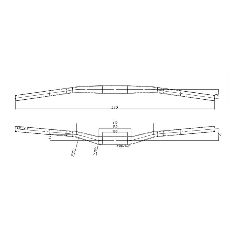 GR9Ti Riser Lenker Für Mtb Bike Zubehör Fahrrad 580mm Titan – Detail 9