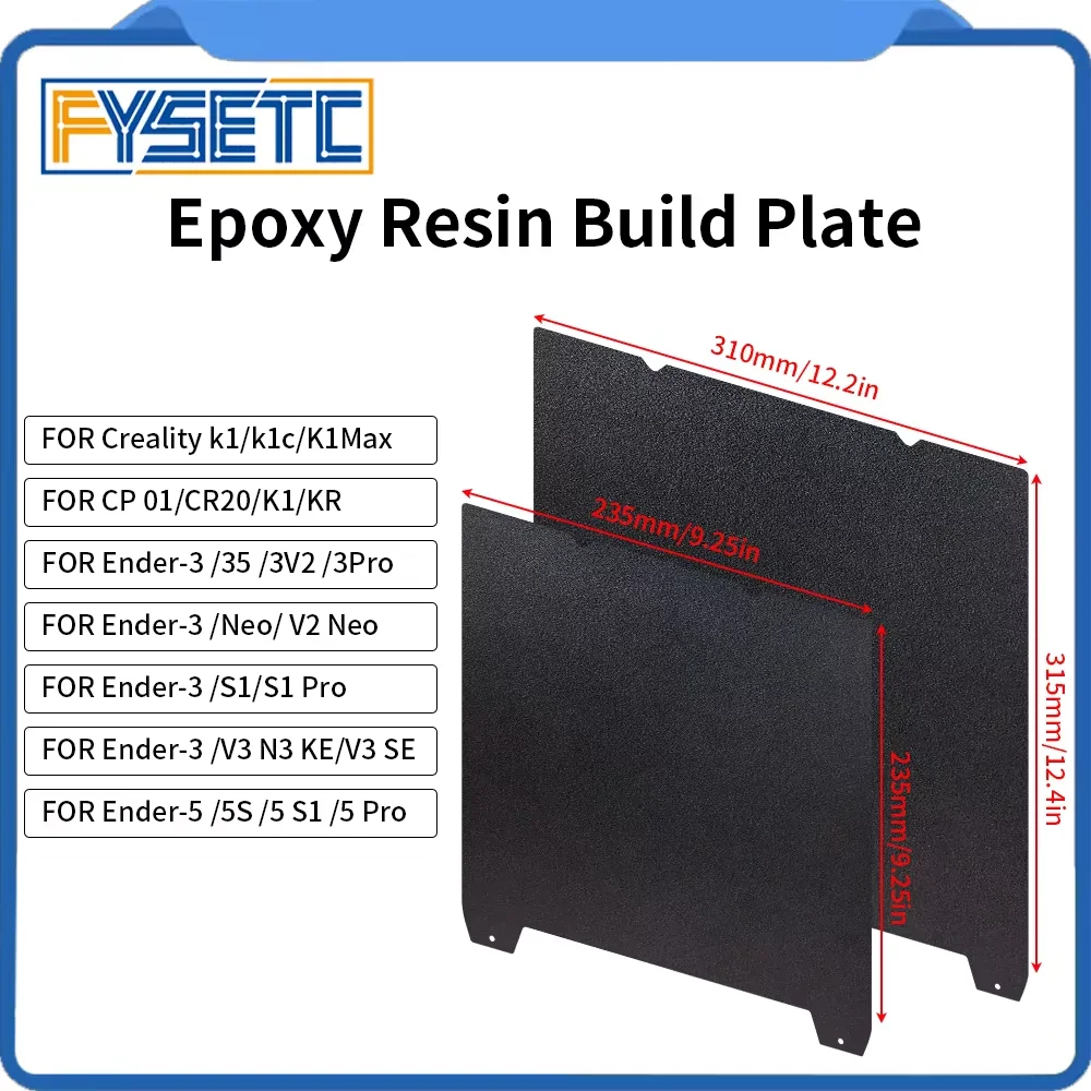 

Epoxy Resin 235X235mm 315X310mm Build Plate High Quality 3D Printer Print Bed Platform for for Creality K1 Max_Ender-3 V3/Plus