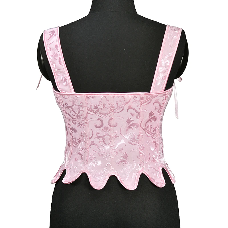 Vintage Elegant Embroidery Lace Halter Buister Tops Women French Designer Bandage Floral Corset To Wear Out Sexy Ladies Crop Top