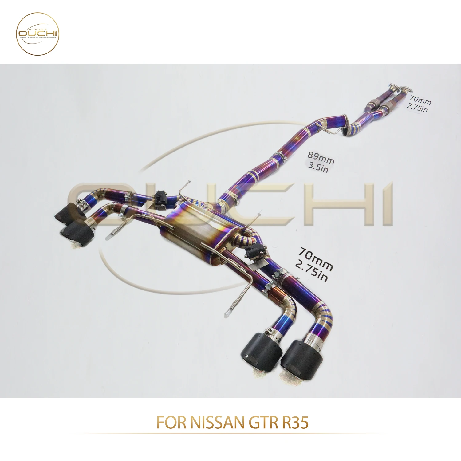 

Выхлопная система Ti Valved Race Exhaust для Nissan GTR R35 с дистанционным управлением для агрессивного звучания/тихого хода