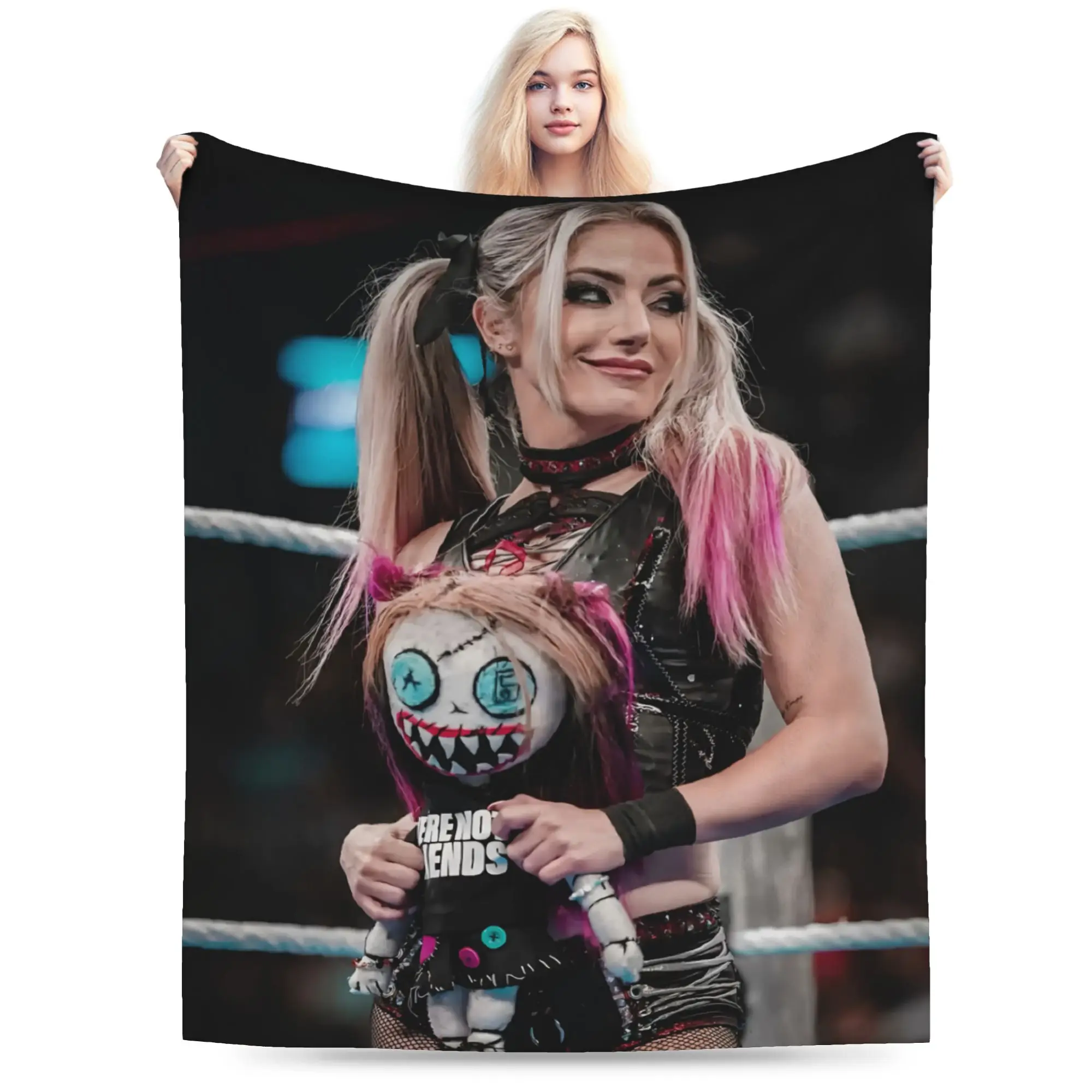 A-Alexa Bliss Blanket Multi-size Soft and Lightweight Wrestler  Throw Blankets for Sofa Couch and Bed