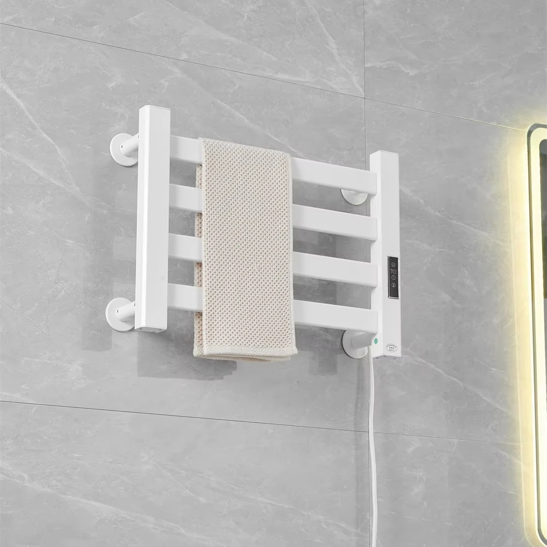 Intelligent Double Heated Electric Towel Dryer Wall Mounted Adjustable Rail For Hotels Disinfection Shower Rack Towel Racks