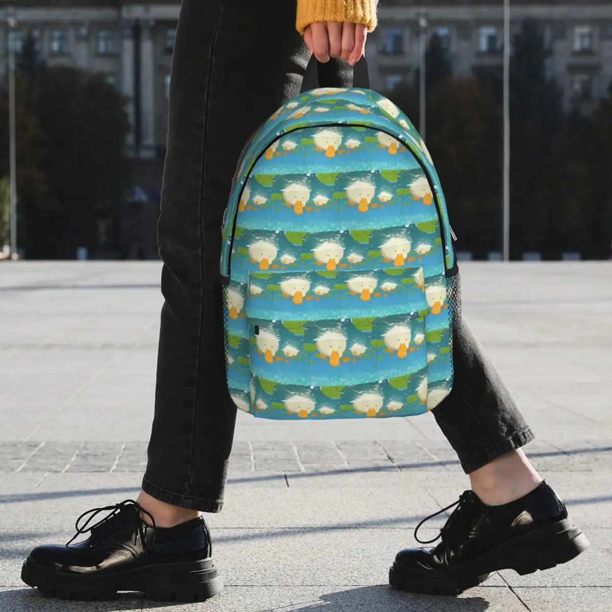 Cartoon Popular Goose Animal Backpack Student BookBag Children School Bag Laptop Shoulder Bags for Boys Girls