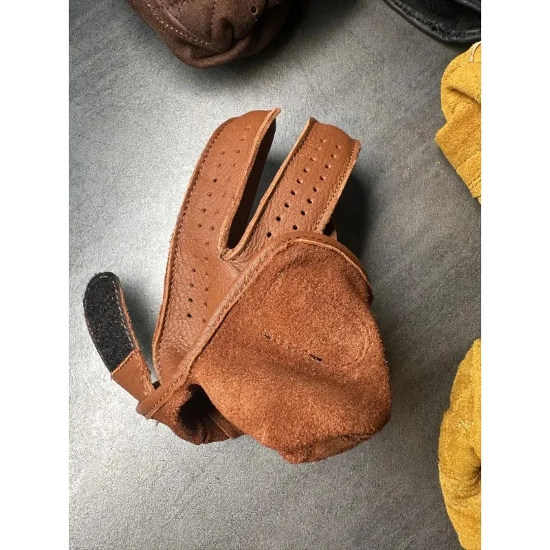Vintage Cafe Racer & Road Cycling Mens Genuine Cow Leather Motorcycle Gloves Touchscreen Breathable Urban Protective Glove Items