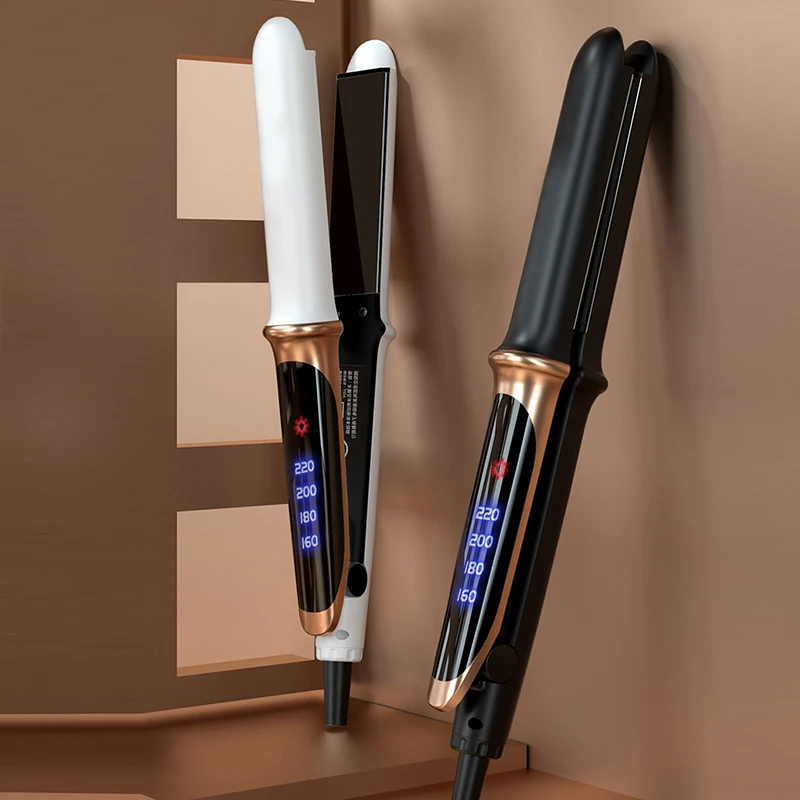 2-in-1 professional hair straightener Adjustable negative ion titanium plate hair straightener hair styling tool