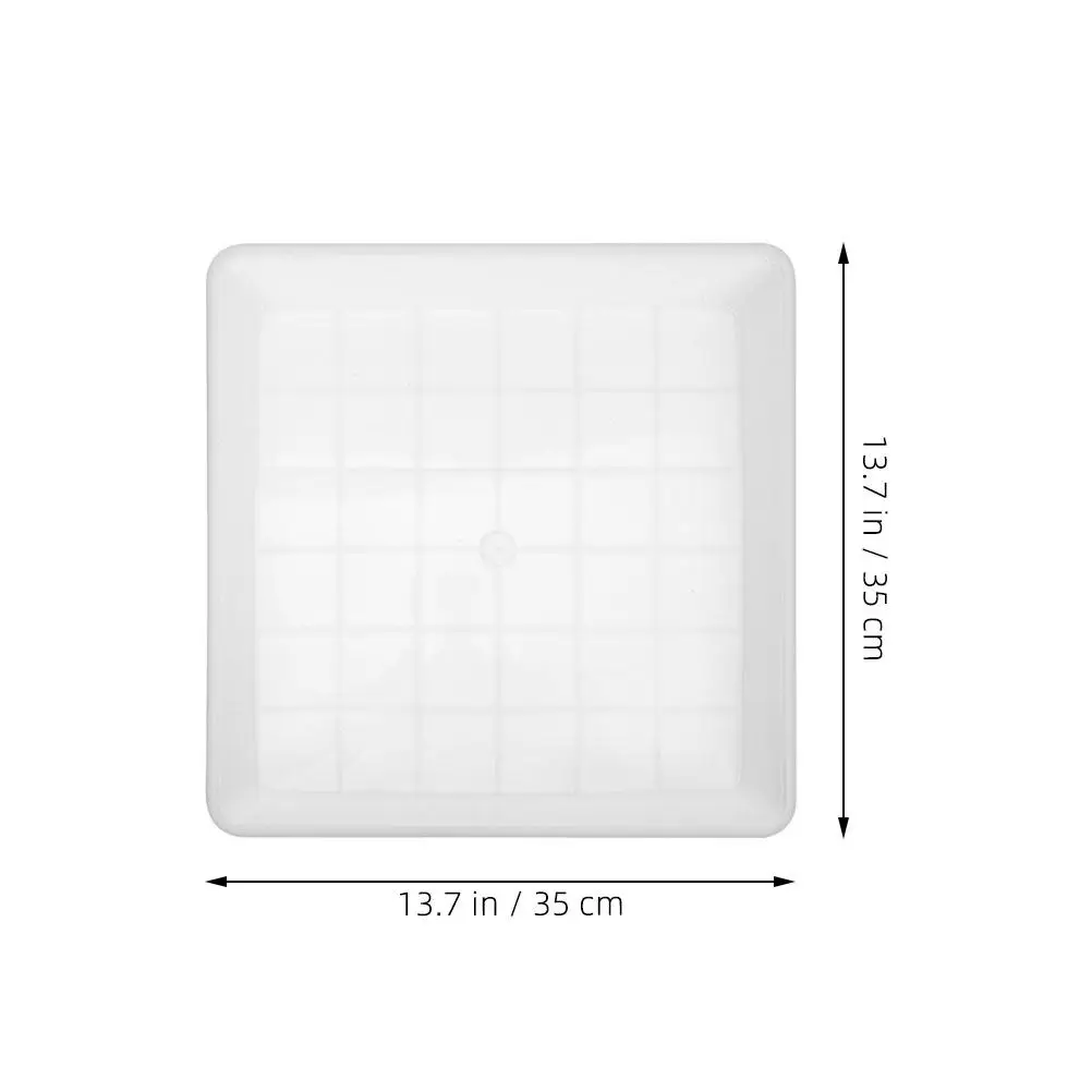 2Pcs 13.76 Inch Square Plastic Plant Saucer Flower Pot Base Tray for Outdoor Indoor Use Water Catcher Planter Drip Tray