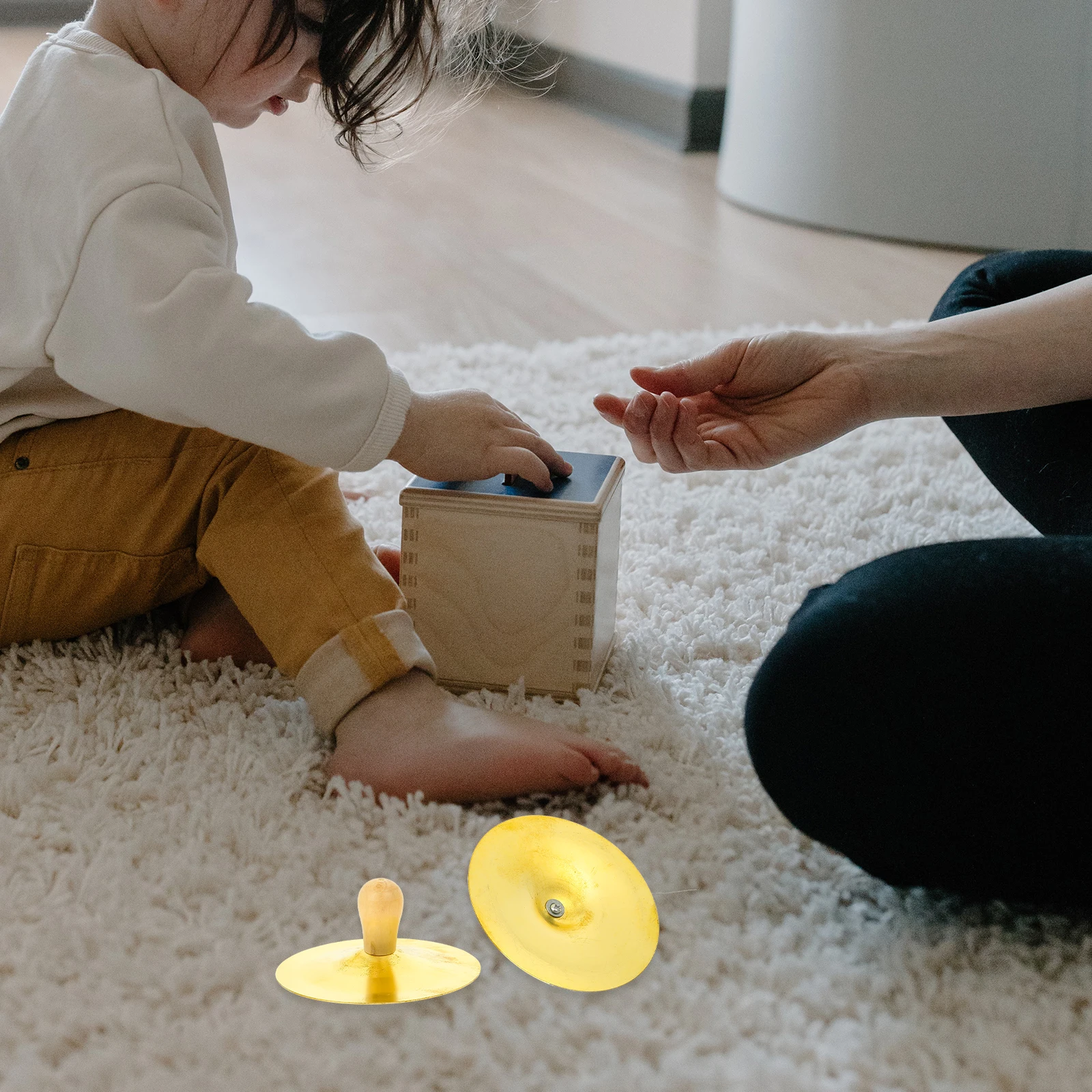 

2pcs 10cm Cymbals Small H Cymbals Musical Finger Wood H Kids Instrument Belly Dancing Small H Percussion Toys