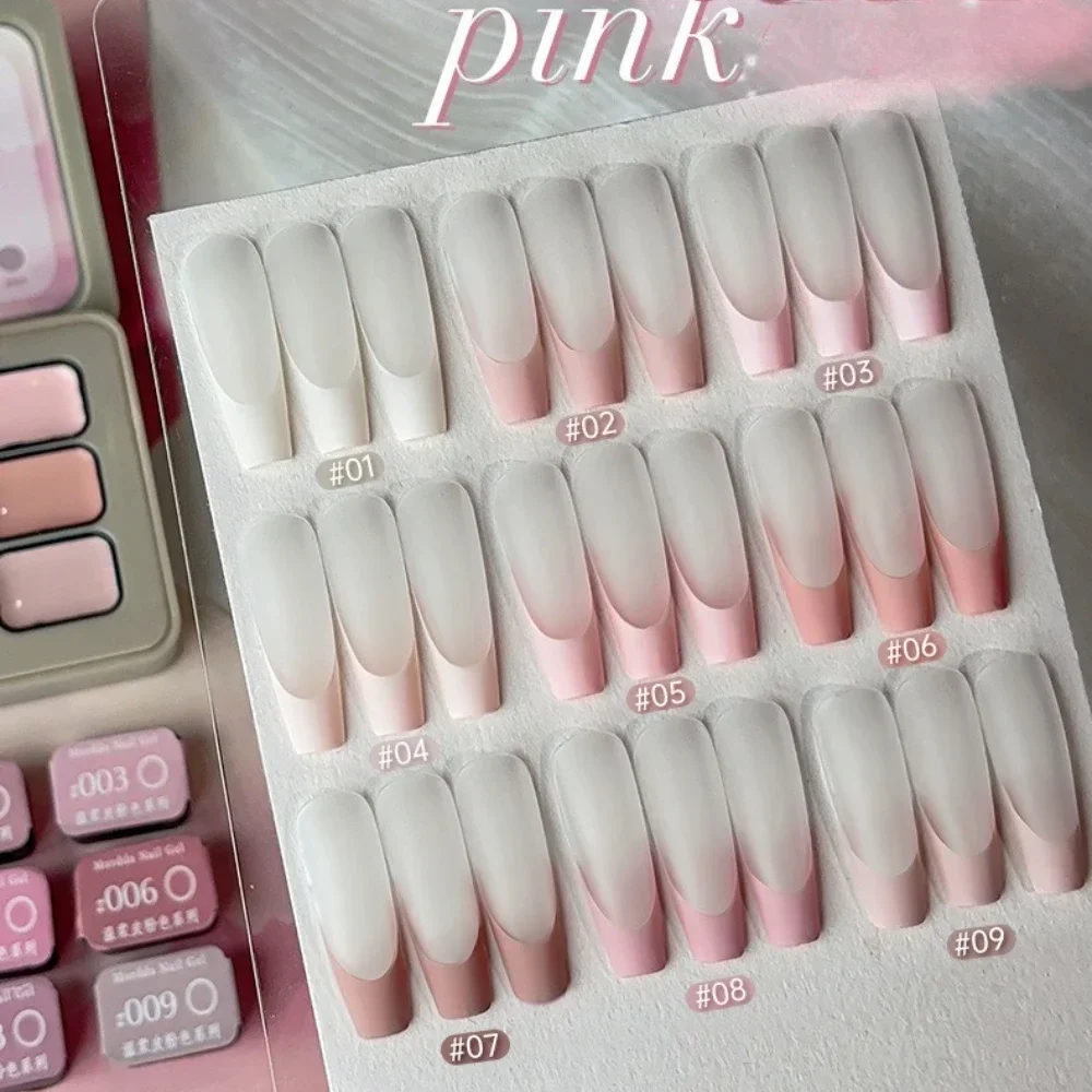 9 ألوان الوردي الصلبة جيل للأظافر لوحة اليابانية كريم الطين اللوحة هلام عدة مسمار تصميم طويلة الأمد شبه دائمة نقع قبالة الورنيش