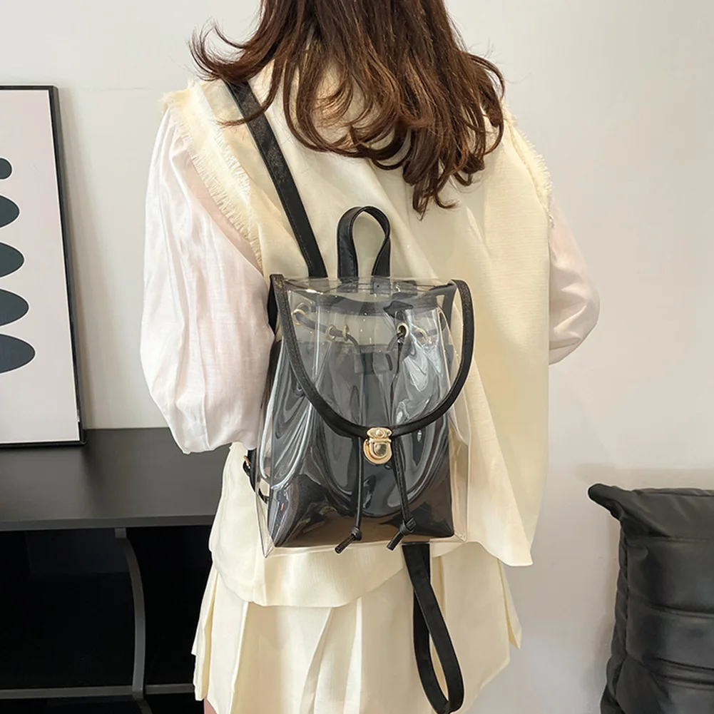 

Универсальная желейная сумка из ПВХ, водонепроницаемый милый школьный рюкзак, большой вместительный модный уличный рюкзак, дорожная сумка