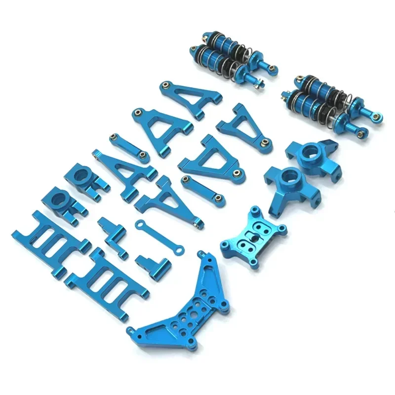 MJX 14301 14302 Metal Suspension Arm Steering Cup Shock Absorber Steering Assembly Shock Tower Set 1/14 RC Car Upgrade Parts Kit