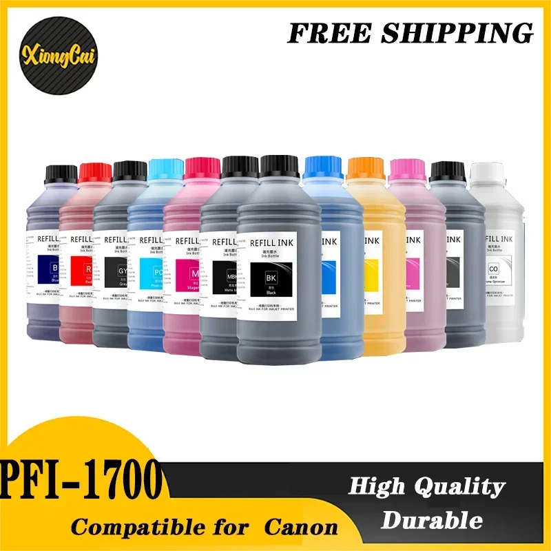 1000ML Waterproof Pigment Bulk Ink For PFI1700 PFI-1700 PFI57 For Canon PFI101 102 105 106 206 306 307 650 655 701 702 815 820