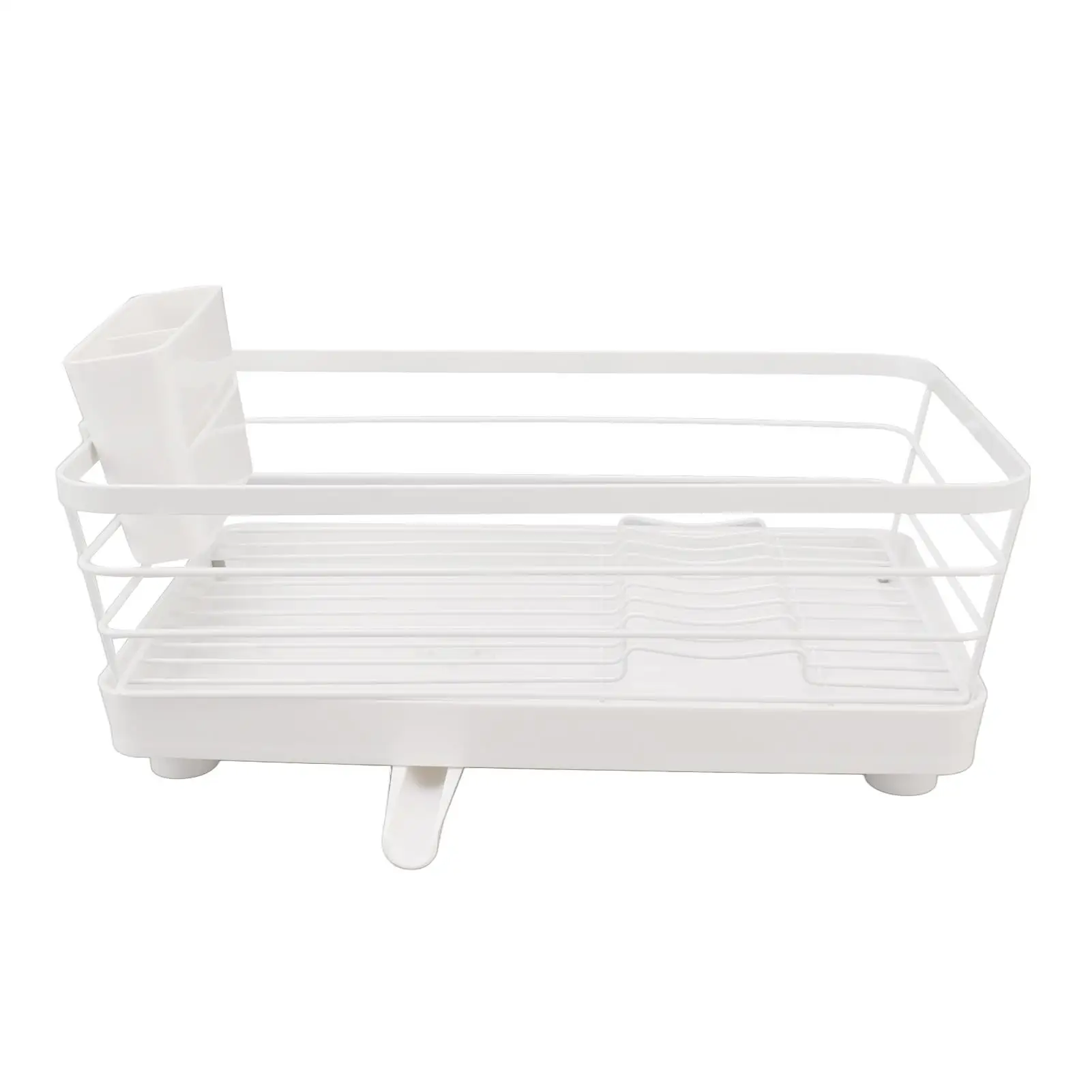 

Multipurpose High Capacity Dish Drainer Rack Space Saving for kitchen Organizer with PP Tray and Chopstick Holder