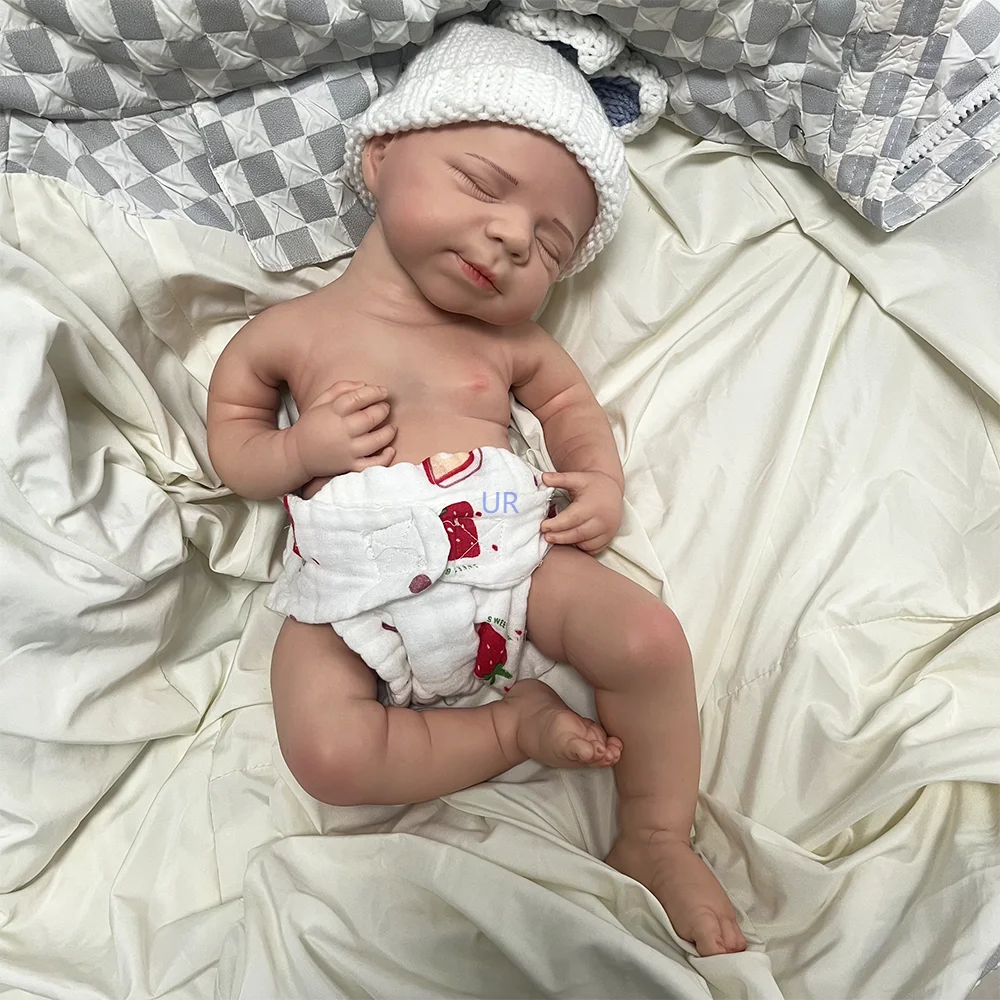 18.5 "100% pełne ciało silikonowe Reborn Baby Pascale niepomalowane fałszywe realistyczne chłopiec/dziewczyna lalki kolekcje dla Reborn Artysta zestaw do majsterkowania