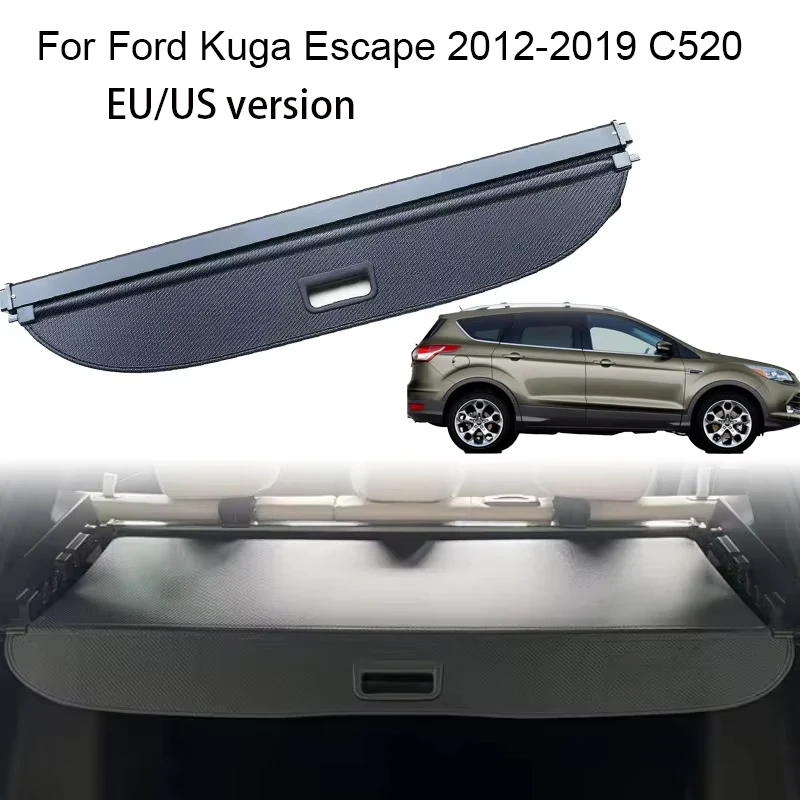 

Органайзер-шторка для багажника Ford Kuga Escape (версии EU/US) 2012-2019 C520, европейская задняя перегородка-защита для багажного отсека