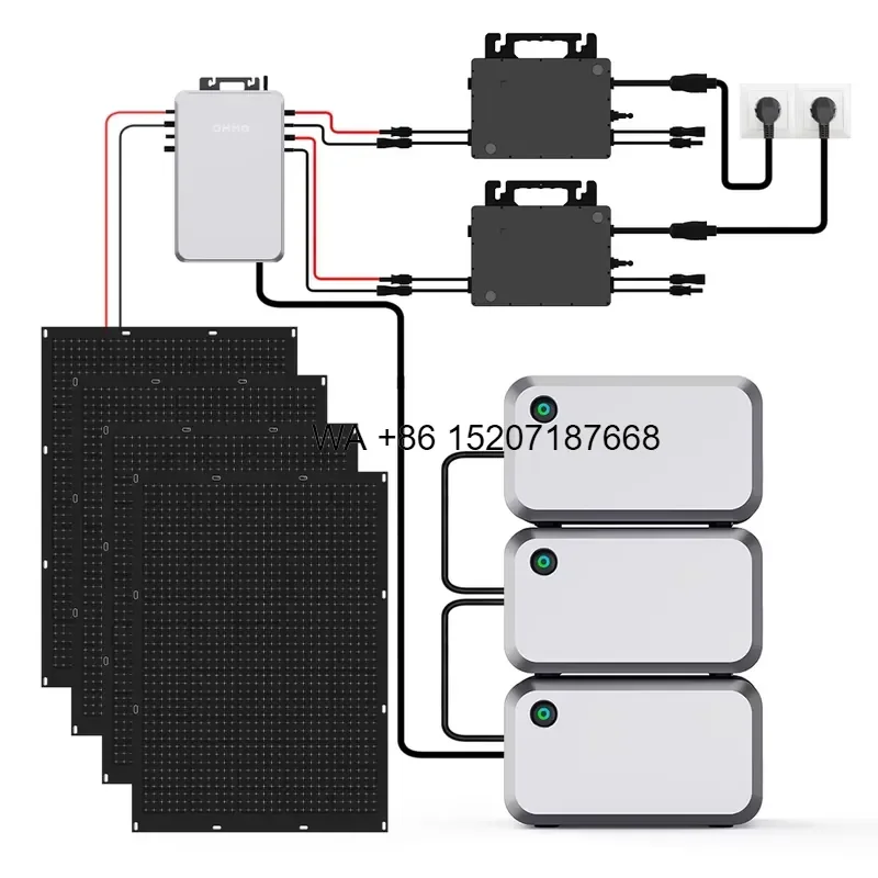 Wmwmnu for Home Plug and Play Balcony Solar Power Generation System With LiFePO4 Energy Storage Battery 800w Micro Inverter