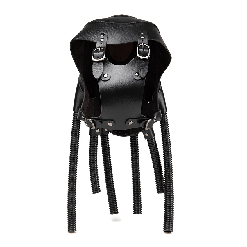 Xenomorph Alien masque en cuir médiéval Steampunk Halloween monstre Cosplay tentacule drôle carnaval mascarade fête masque de poulpe