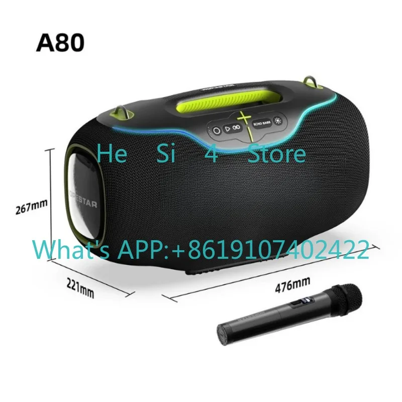 350W Portable Wireless Bluetooth Speaker with Heavy Bass Outdoor Waterproof Sound System Microphone USB And TF Card Support
