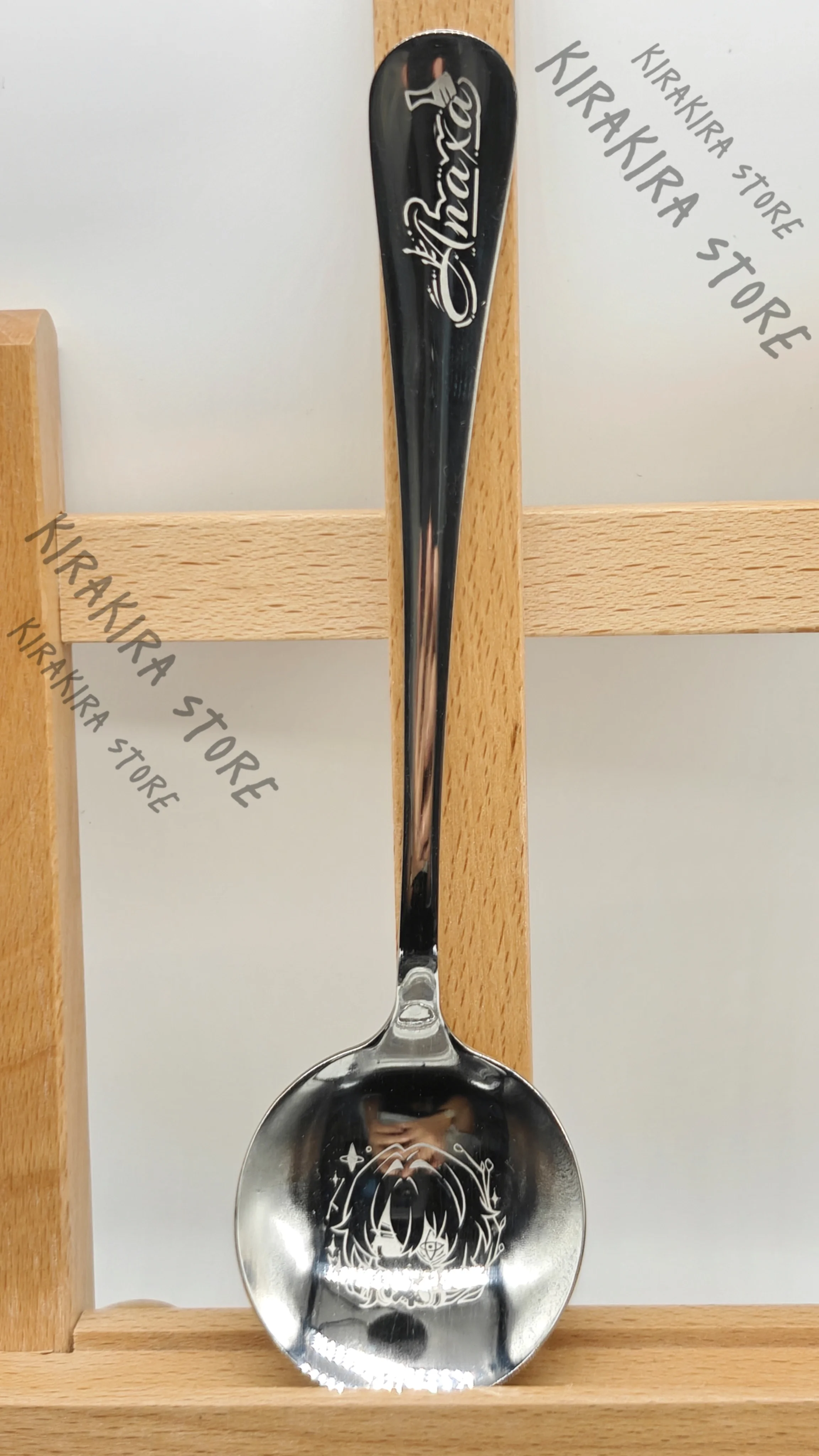 Łyżka do zupy ze stali nierdzewnej 304, przeznaczona do kontaktu z żywnością, z motywem z gry Honkai: Star Rail - Anaxa, Cerydra, Mydei, Phainon - urocza ozdoba cosplay na Comic-con.