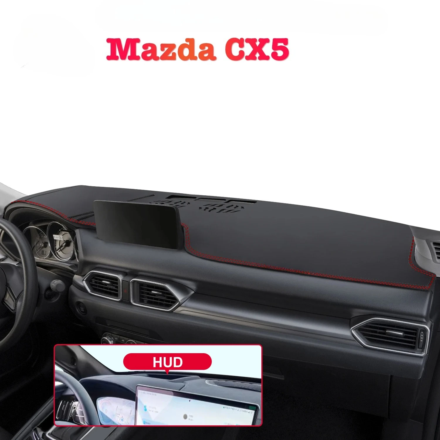 

Коврик для приборной панели автомобиля для Mazda CX5 2013-2024, светоблокирующий коврик для центральной консоли, коврик для приборной панели, защита от солнца