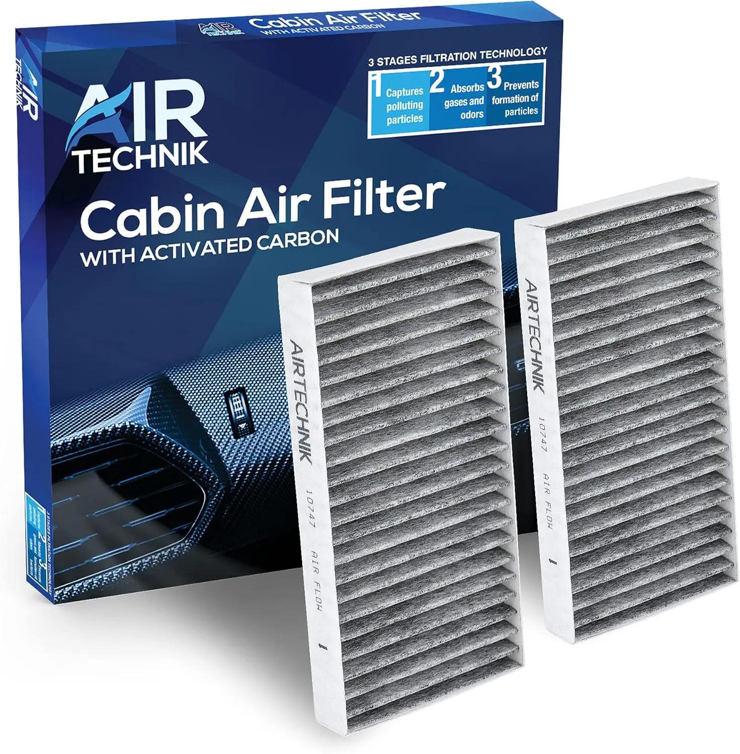 

CF10747 Cabin Air Filter w/Activated Carbon | Fits Dodge Nitro 2007-2011, Jeep Liberty 2008-2012 - 800175P2